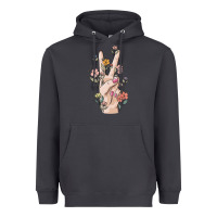 Smoke hand peace sign Heavyweight Hoodie - MaliasSmallBusiness