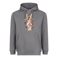 Storm hand peace sign Heavyweight Hoodie - MaliasSmallBusiness