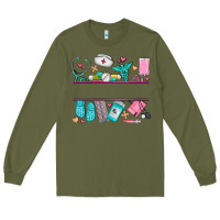 Army Green nurse elements with costom name Long Sleeve Tee - AdoDesignShop