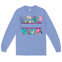 Colony Blue nurse elements with costom name Long Sleeve Tee - AdoDesignShop