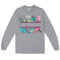 Heather Grey nurse elements with costom name Long Sleeve Tee - AdoDesignShop