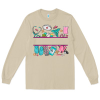 Mushroom nurse elements with costom name Long Sleeve Tee - AdoDesignShop