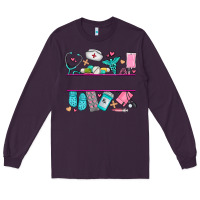 Plum nurse elements with costom name Long Sleeve Tee - AdoDesignShop