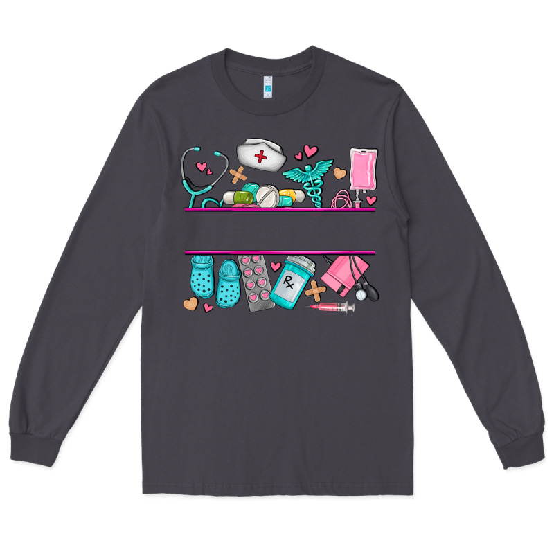 Nurse Elements With Costom Name Long Sleeve Tee by AdoDesignShop | Teevron