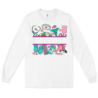 White nurse elements with costom name Long Sleeve Tee - AdoDesignShop