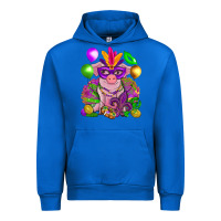 Cobalt Mardi Gras pig Urban Hoodie - NancyCooperArtShop