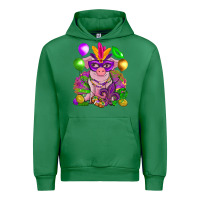 Emerald Mardi Gras pig Urban Hoodie - NancyCooperArtShop