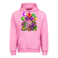 Fuchsia Pink Mardi Gras pig Urban Hoodie - NancyCooperArtShop