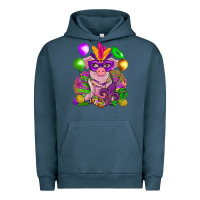 Pigment Midnight Navy Mardi Gras pig Urban Hoodie - NancyCooperArtShop
