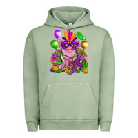 Pigment Oil Green Mardi Gras pig Urban Hoodie - NancyCooperArtShop