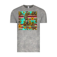 Cloud Rock sunflowers donkey seamless pattern Vintage Tee - HRA Design Shop