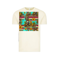 Sunflowers Donkey Seamless Pattern Vintage Tee | Teevron