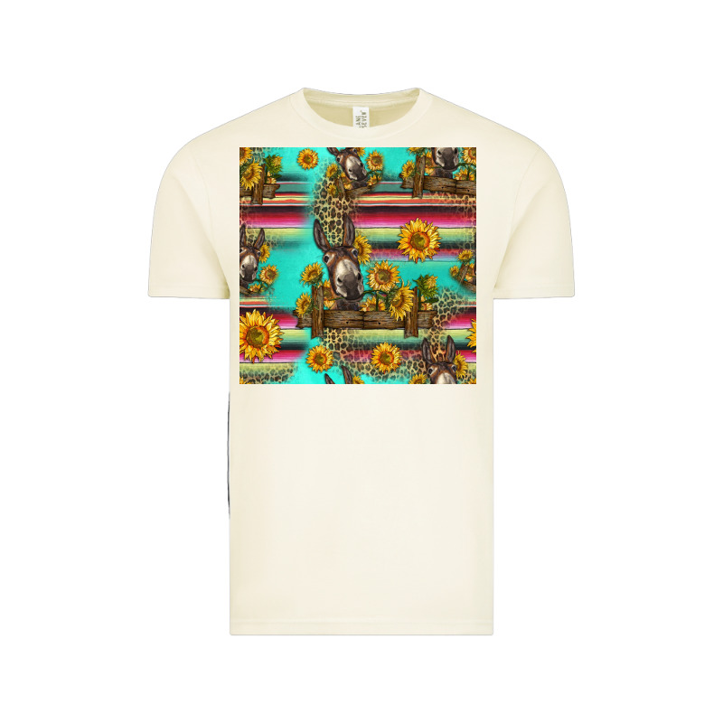 Sunflowers Donkey Seamless Pattern Vintage Tee by HRA Design Shop | Teevron
