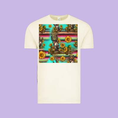 Sunflowers Donkey Seamless Pattern Vintage Tee Designed By Hra Design Shop