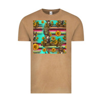 Vintage Camel sunflowers donkey seamless pattern Vintage Tee - HRA Design Shop