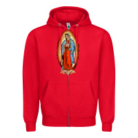 Red our new lady of guadalupe Zipper Hoodie - BarkalooDesign
