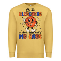 Antique Gold on the bleachers is where i spend most of my days Premium Sweatshirt - MaliasSmallBusiness