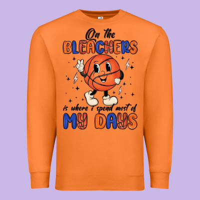On The Bleachers Is Where I Spend Most Of My Days Premium Sweatshirt Designed By Maliassmallbusiness