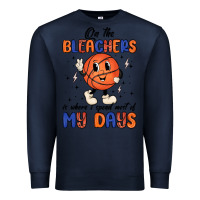 Navy on the bleachers is where i spend most of my days Premium Sweatshirt - MaliasSmallBusiness