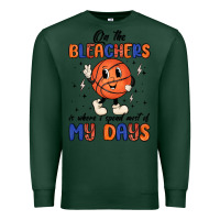 Sports Green on the bleachers is where i spend most of my days Premium Sweatshirt - MaliasSmallBusiness