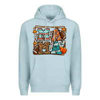 Blue Mist Fall American Football Autumn Mama Premium Hoodie - LillyAllenDesigns