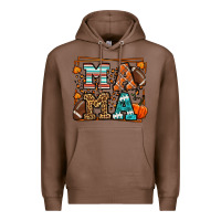 Chestnut Fall American Football Autumn Mama Premium Hoodie - LillyAllenDesigns