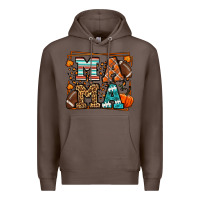 Coffee Fall American Football Autumn Mama Premium Hoodie - LillyAllenDesigns