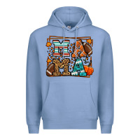 Colony Blue Fall American Football Autumn Mama Premium Hoodie - LillyAllenDesigns