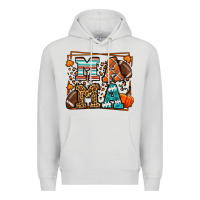 Dove Grey Fall American Football Autumn Mama Premium Hoodie - LillyAllenDesigns