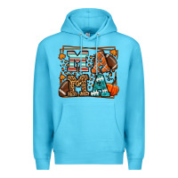 Ocean Blue Fall American Football Autumn Mama Premium Hoodie - LillyAllenDesigns