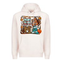Pale Pink Fall American Football Autumn Mama Premium Hoodie - LillyAllenDesigns