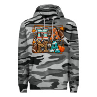 Slate Camo Fall American Football Autumn Mama Premium Hoodie - LillyAllenDesigns