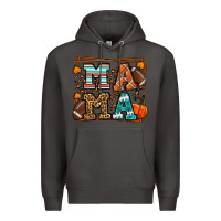 Smoke Fall American Football Autumn Mama Premium Hoodie - LillyAllenDesigns