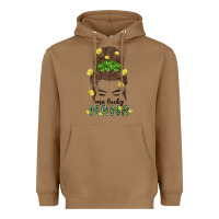 Toasted Coconut one lucky mama Heavyweight Hoodie - MaliasSmallBusiness