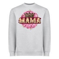 Mama With Round Leopard Heavyweight Sweatshirt | Teevron