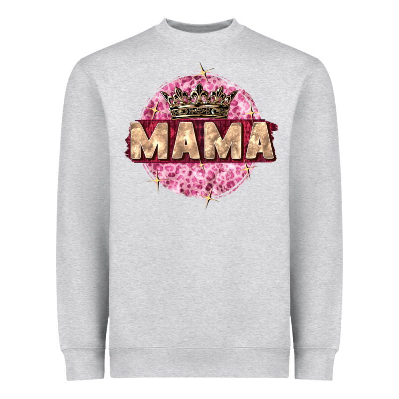 Mama With Round Leopard Heavyweight Sweatshirt by Zillion Design Studio | Teevron