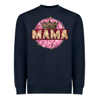Navy mama with round leopard Heavyweight Sweatshirt - Zillion Design Studio