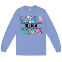 Colony Blue nurse elements with costom name Long Sleeve Tee - AdoDesignShop