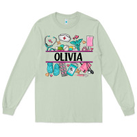 Matcha nurse elements with costom name Long Sleeve Tee - AdoDesignShop