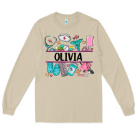 Mushroom nurse elements with costom name Long Sleeve Tee - AdoDesignShop