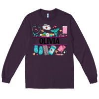 Plum nurse elements with costom name Long Sleeve Tee - AdoDesignShop