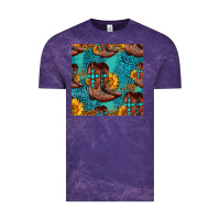 Cloud Purple western boots seamless pattern Vintage Tee - HRA Design Shop