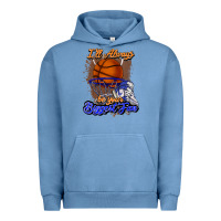 Pigment Pebble Blue I'll always be your biggest fan basketball Urban Hoodie - NancyCooperArtShop