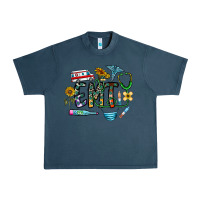 Midnight Navy emt Urban Heavy Tee - CowhideDigitalArt