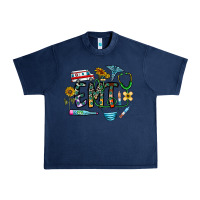 Navy emt Urban Heavy Tee - CowhideDigitalArt