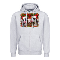 Heather Grey christmas heifers Zipper Hoodie - Jasminsmagicworld