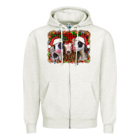 Oatmeal Heather christmas heifers Zipper Hoodie - Jasminsmagicworld