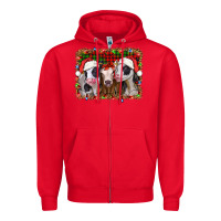 Red christmas heifers Zipper Hoodie - Jasminsmagicworld