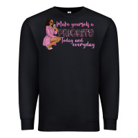 Black make yourself a priority today and everyday afro w Premium Sweatshirt - NancyCooperArtShop