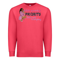 Cardinal make yourself a priority today and everyday afro w Premium Sweatshirt - NancyCooperArtShop